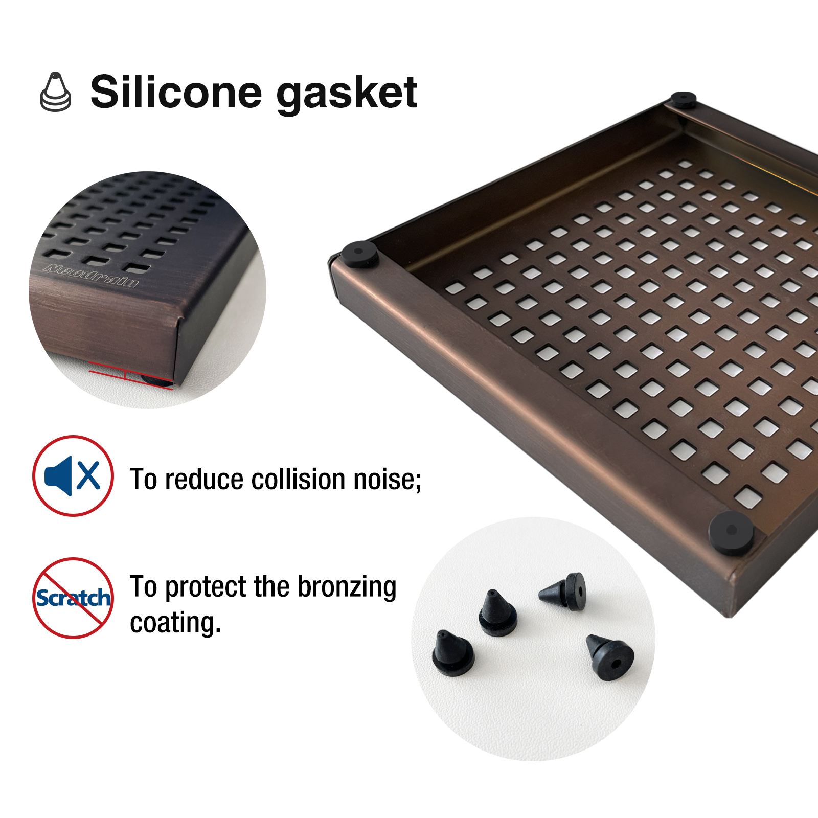 Silicone Gasket supporters for Neodrain 