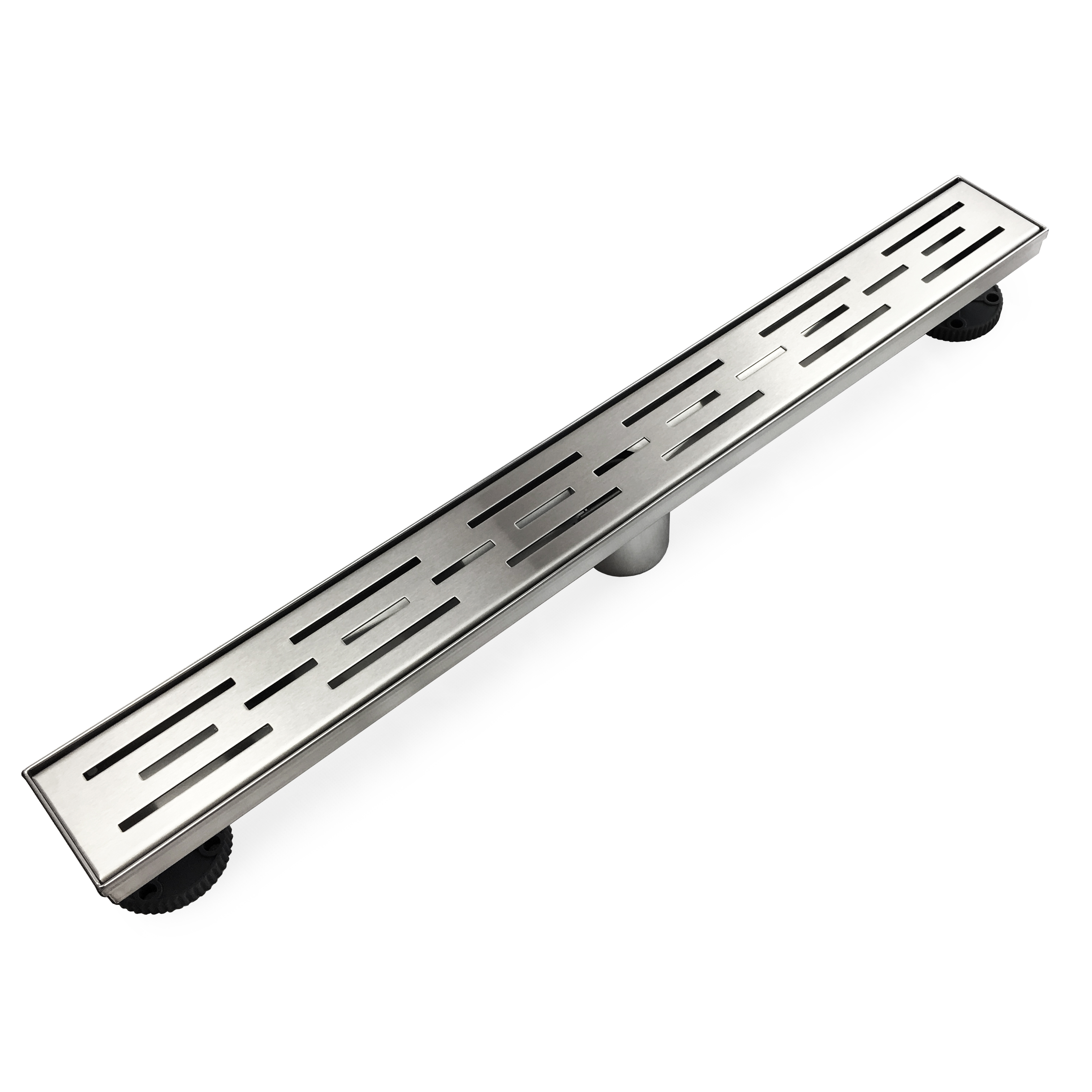 Neodrain Linear Shower Drain with Removable Brick Pattern Grate, Brushed 304 Stainless Steel Rectangle Shower Floor Drain, CUPC Certified（Brushed Nickel）