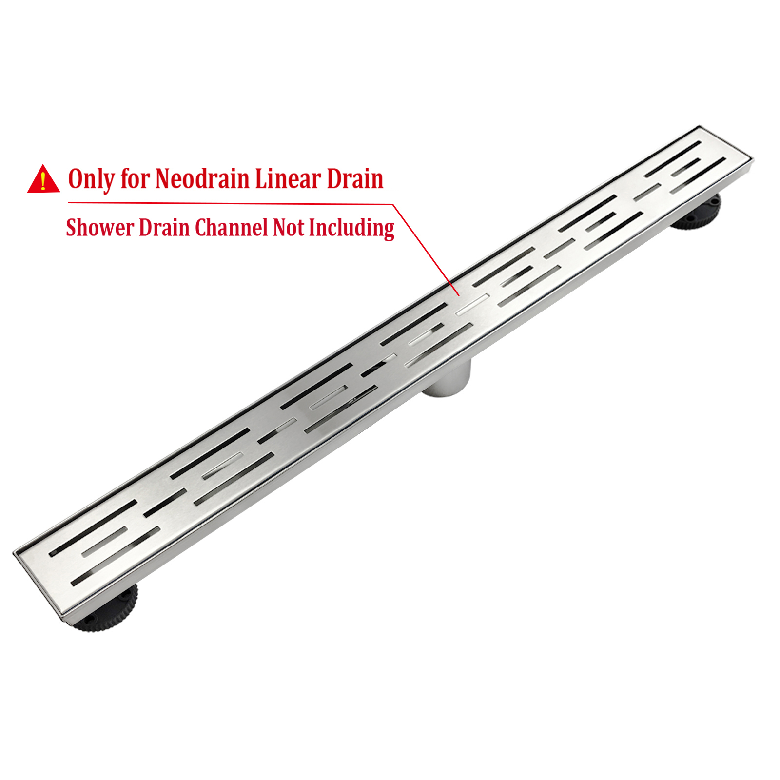 Neodrain Brick Pattern Linear Shower Drain Grate Cover, 304 Stainless Steel