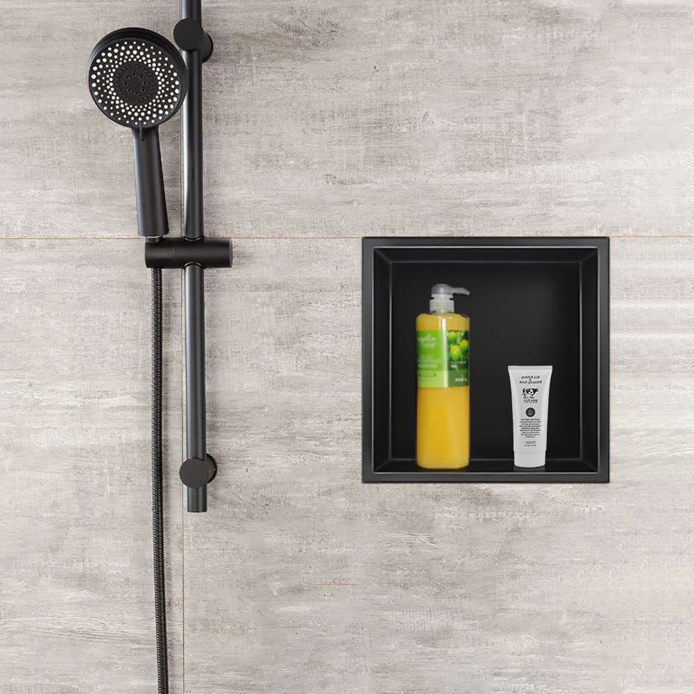 Stainless Steel Wall Niche, Recessed Shower Shelf, No Tile Needed