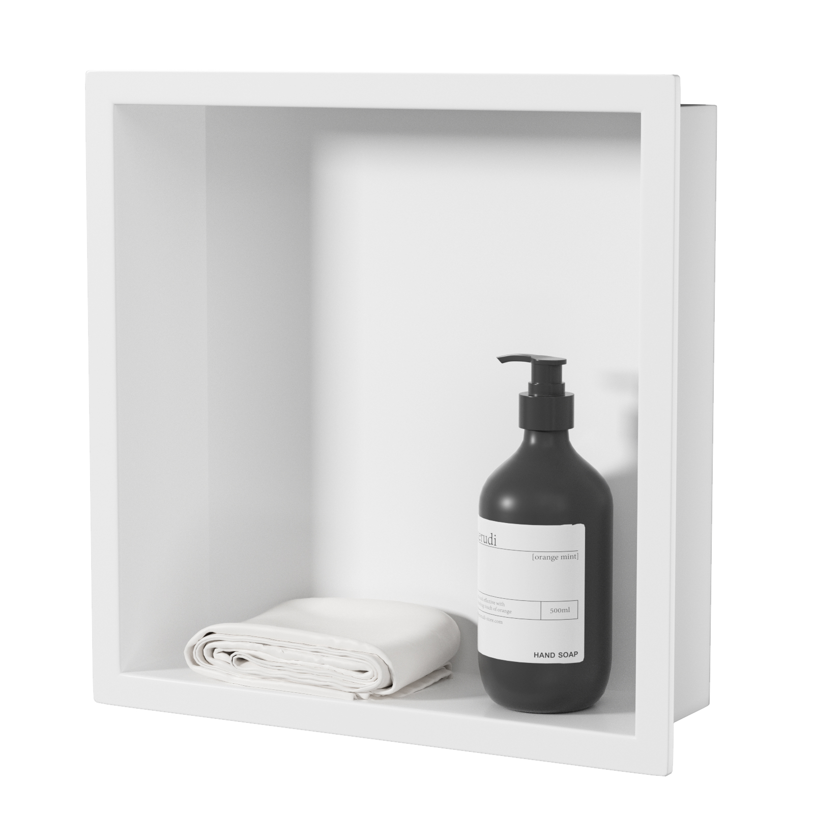 Stainless Steel Wall Niche, Recessed Shower Shelf, No Tile Needed