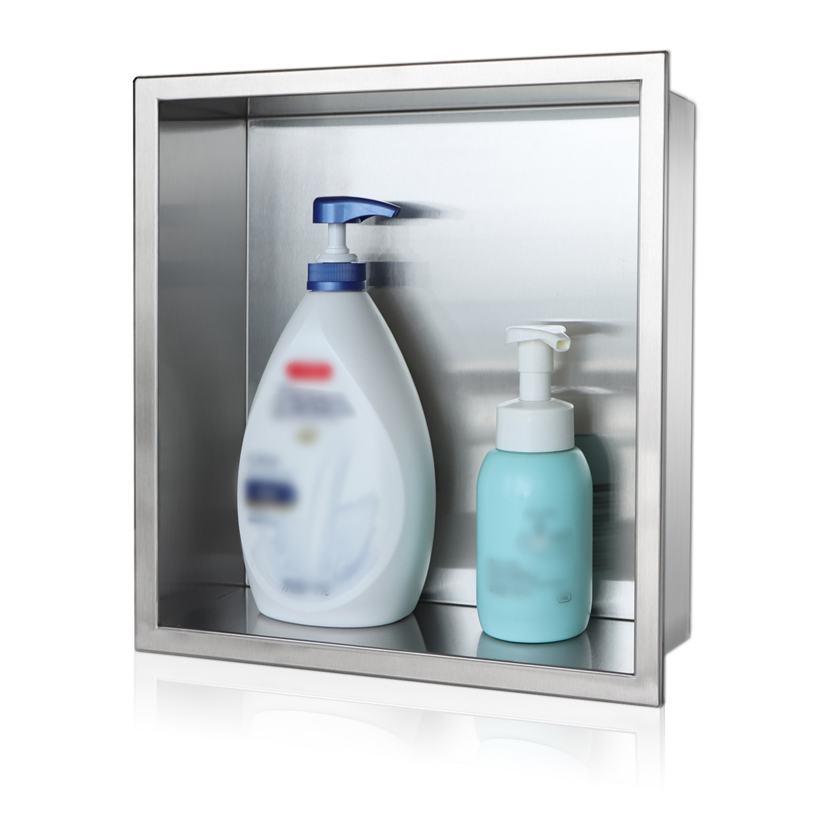 Stainless Steel Wall Niche, Recessed Shower Shelf, No Tile Needed