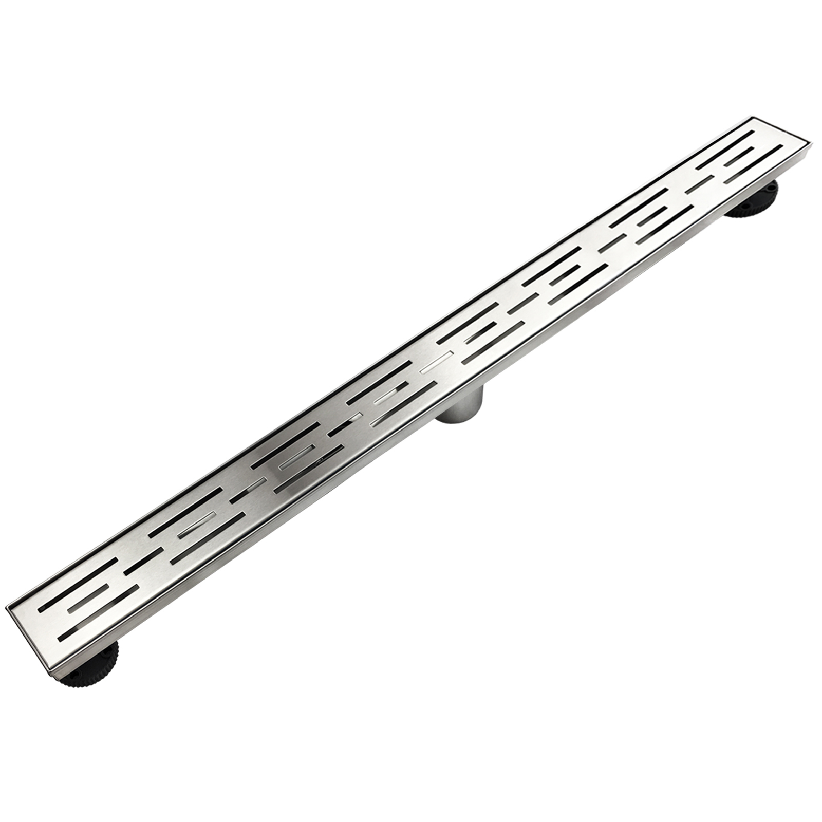 Neodrain Linear Shower Drain with Removable Brick Pattern Grate, Brushed 304 Stainless Steel Rectangle Shower Floor Drain, CUPC Certified（Brushed Nickel）