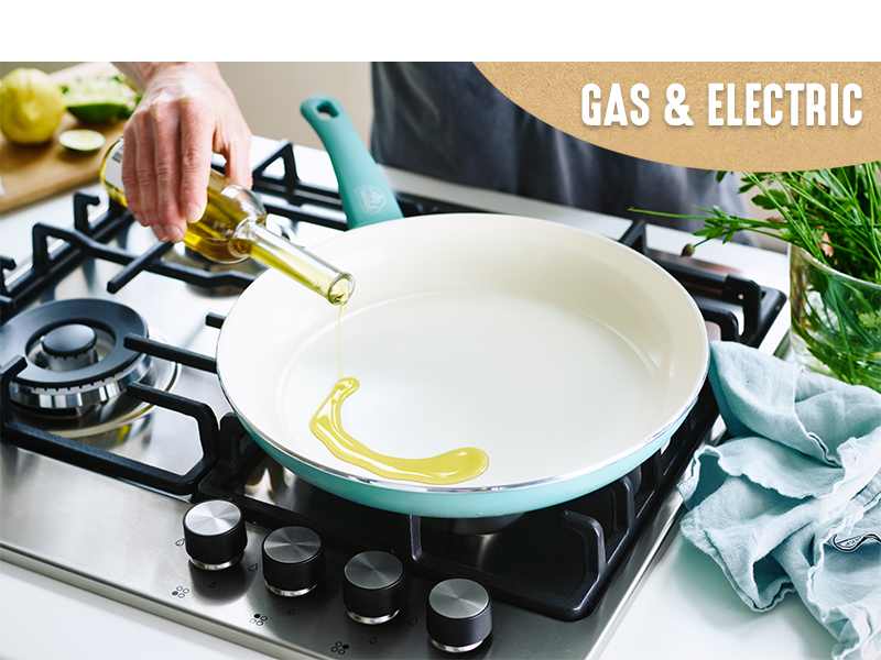 GreenLife, color, easy release, durable, versatile, colorful, PFAS, clean cookware, pots and pans