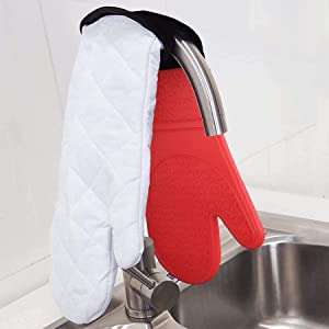 Silicone Oven Mitts Set