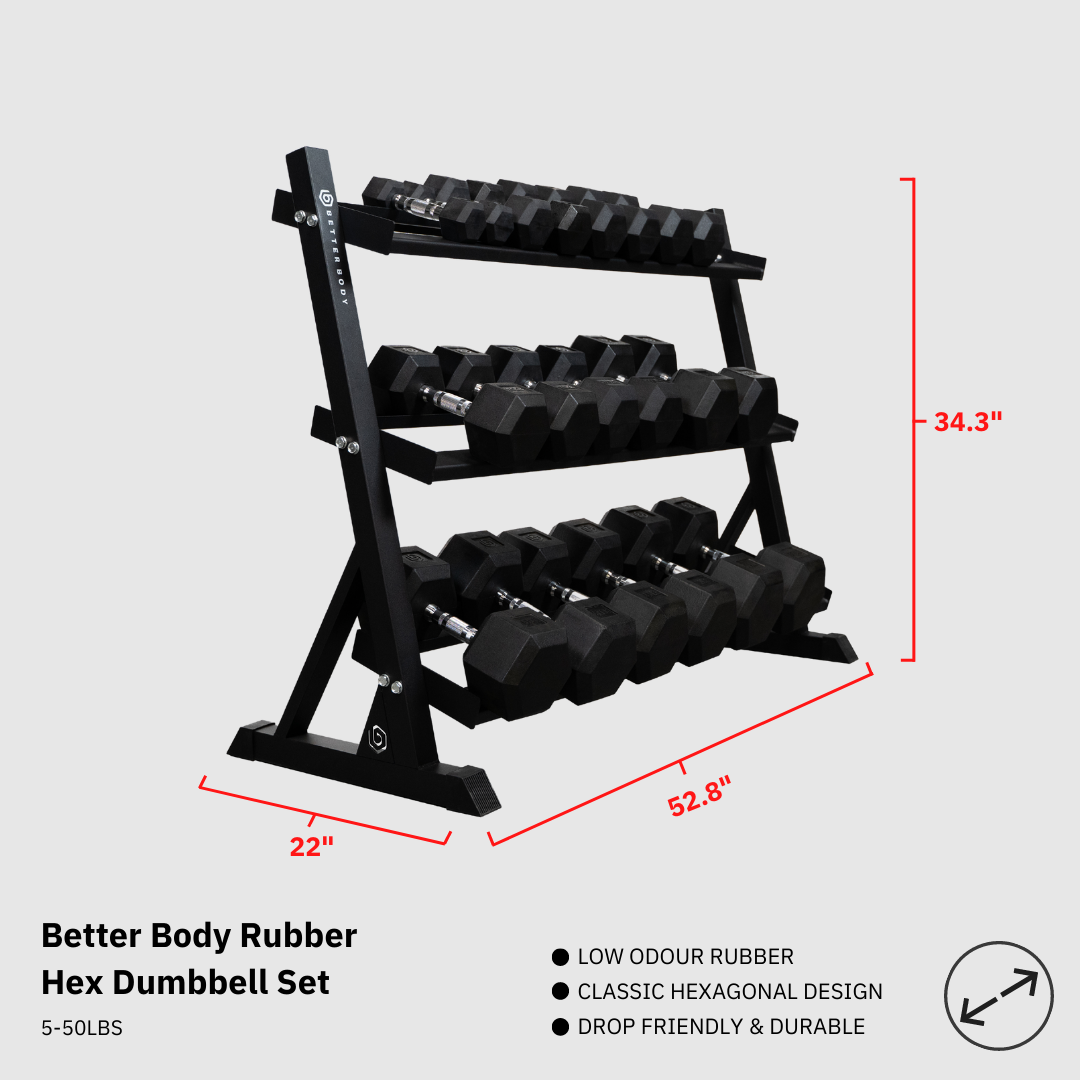 550 LBS Premium Rubber Hex Dumbbell Set clearance sale