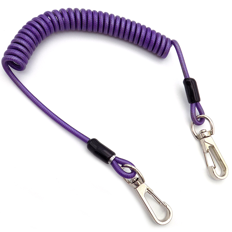 Hot-Sale Kevlar Nylon Core Purple Safety Lanyard With Carabiner ClipLanyard Stop Drop Tooling For Working At Height-Dongguan Guofeng Manufacturing CO.,LTD