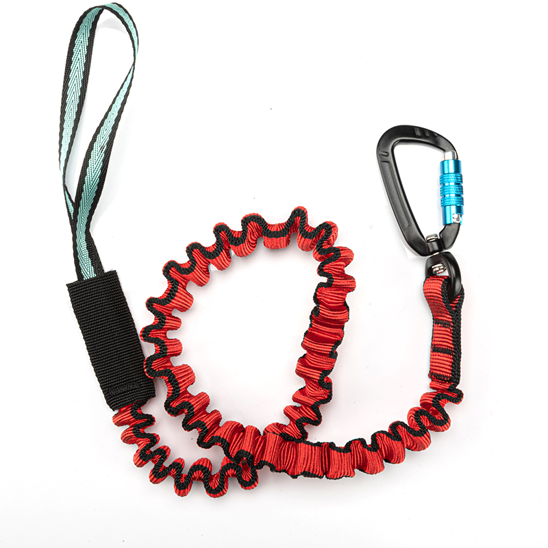 Superior quality retractable tool safety lanyards webbing tool lanyard with double carabiner