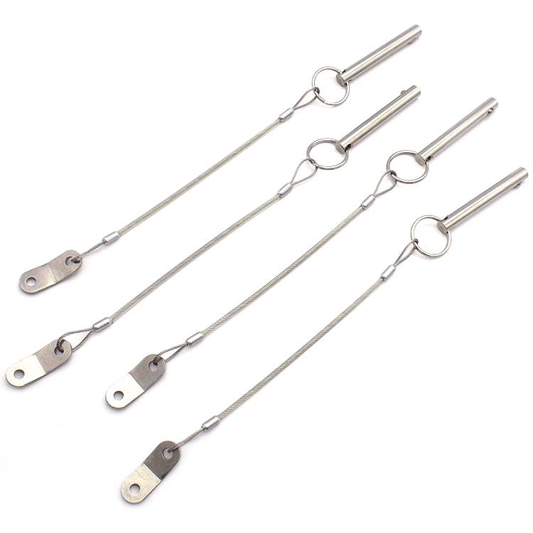 High quality stainless Steel Wire Rope Tether With Snapper Pin