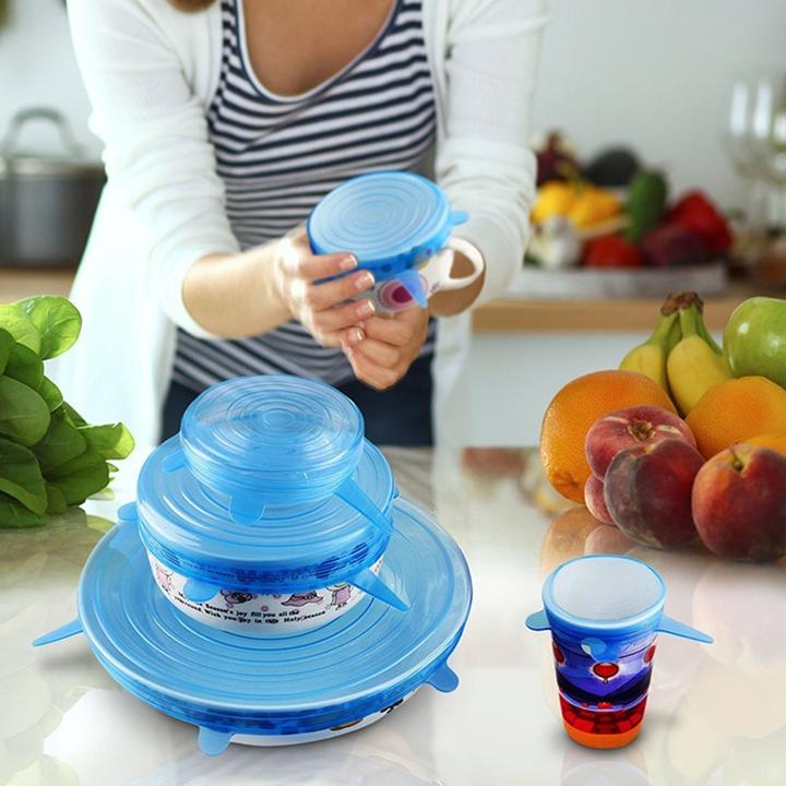 These silicone stretch lids provide a clear, airtight seal to keep your food fresh and prevent messy spills. Durable and safe, with extra thick silicone, these lids won’t tear or warp and can be used over and over.