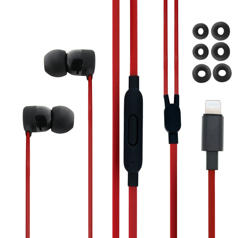 Beats by Dr. Dre UrBeats3 In Ear Headphones Lightning Wired Earphone Black Red