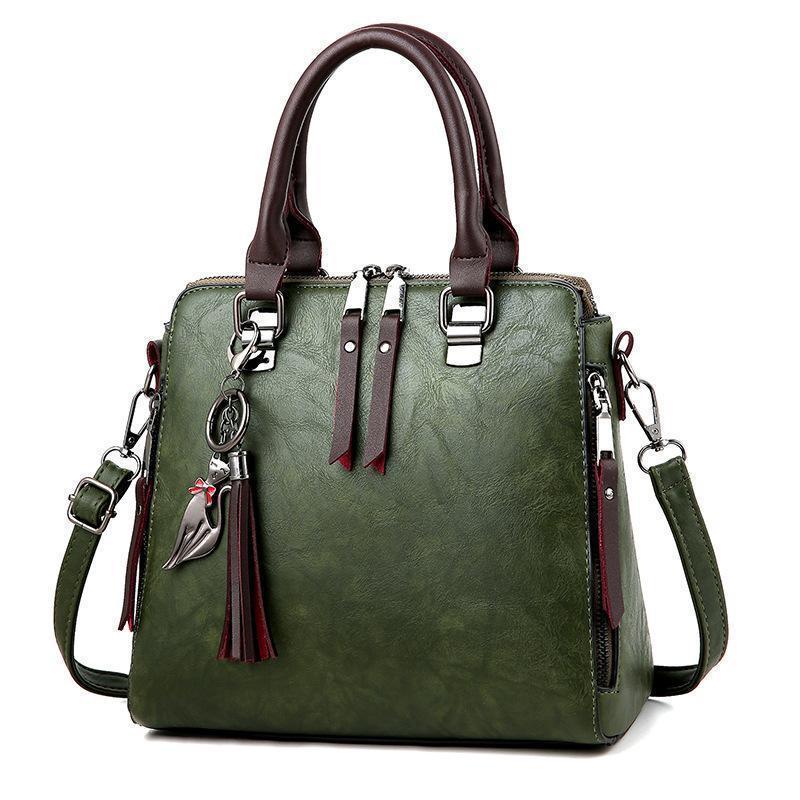 Bolsa tiracolo vintage de couro-This With This 