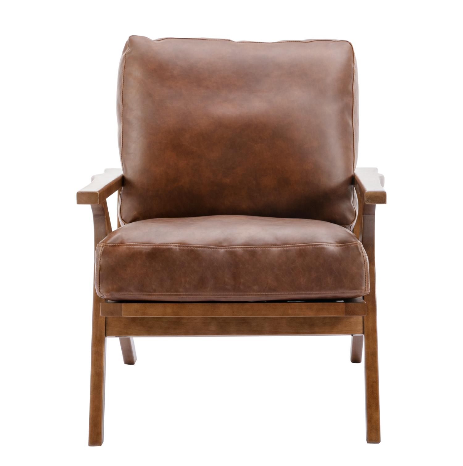 Charles Leather Lounge Armchair