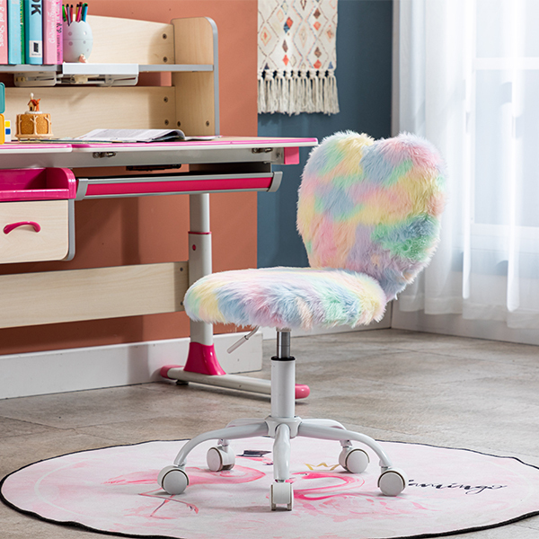 Sparkling Kids Desk Chair for girls Daya Lane-White,Office Chairs
