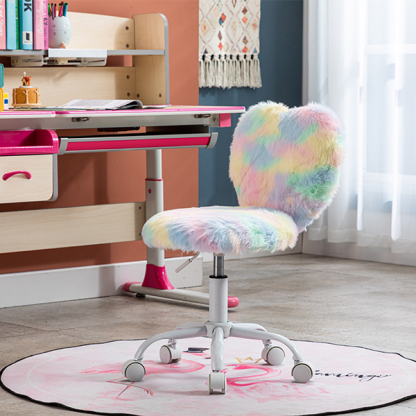 Sparkling Kids Desk Chair for girls Daya Lane-White,Office Chairs