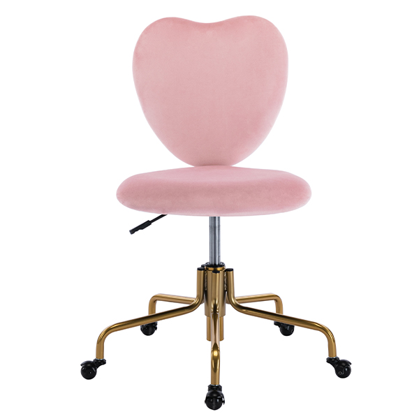 Eros Desk Chair-Daya Lane-White,Office Chairs,Modern,Metal,Velvet
