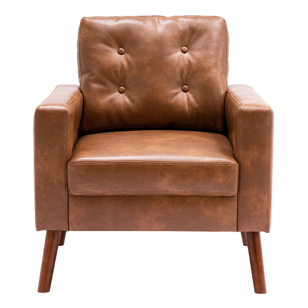 London Lounge Sofa Chair Leather-Daya Lane-Modern,mid century modern,Dark Wood,AC,LV,Armchairs & Accent Chairs,Leather