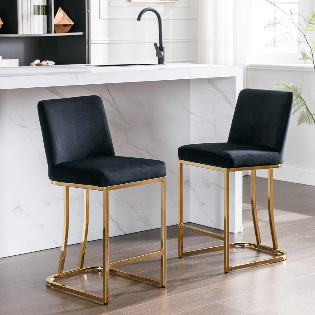 Square Counter & Bar Stools (Set of 2)