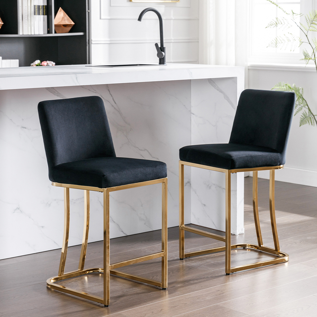 Square Counter & Bar Stools (Set of 2)