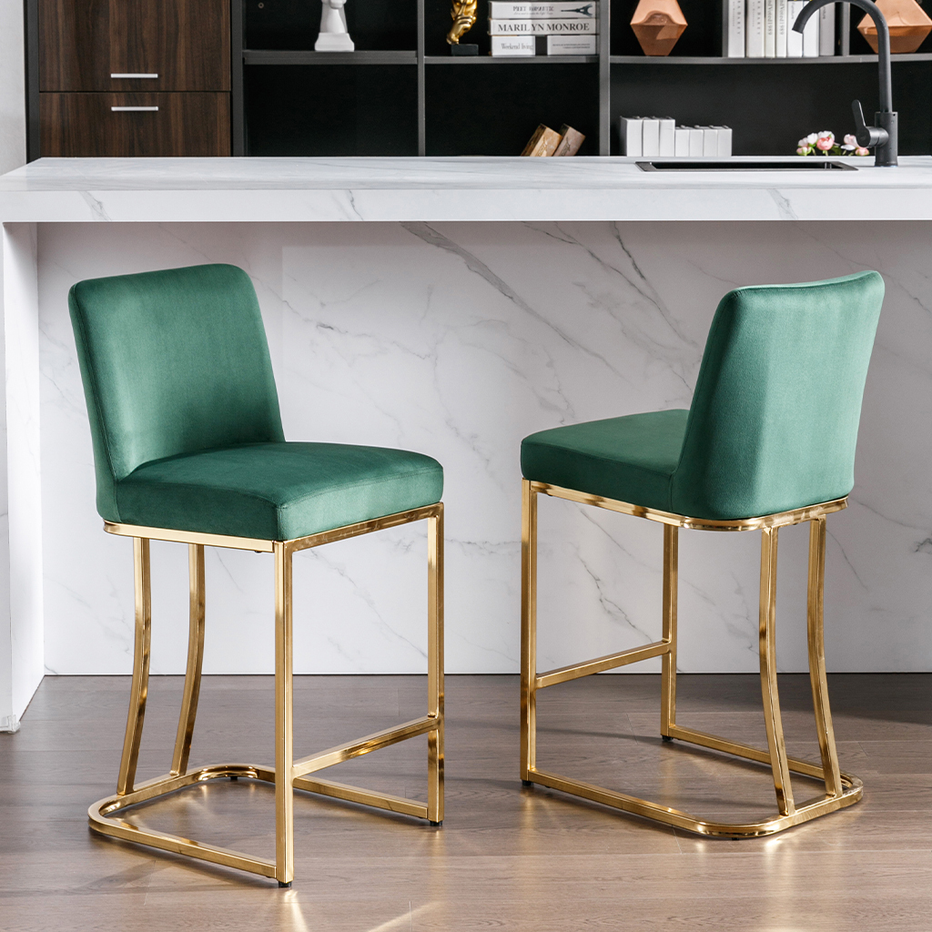 Square Counter & Bar Stools (Set of 2)