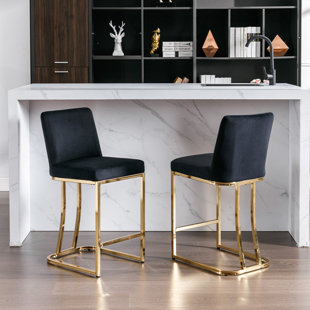 Square Counter & Bar Stools (Set of 2)