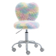 Blue Colorful Cute Fuzzy Kids Study Desk Chair Heart Shape Girls Daya Lane