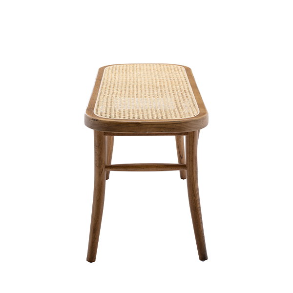 Round Cane Bench-Daya Lane-LV,DR,Wood,Rattan & Cane,Light Wood,Benches,BH,farmhouse,Entryway