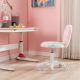 Colorful Cute Fuzzy Kids Study Desk Chair Heart Shape Girls Daya Lane