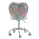 Colorful Cute Fuzzy Kids Study Desk Chair Heart Shape Girls Daya Lane Back