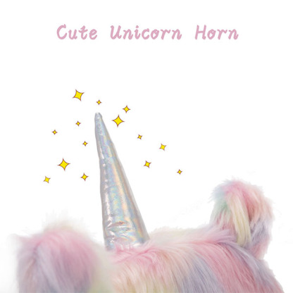 Cute Unicorn Horn for Fuzzy Kids Chair Funny Rolling Study Desk Chair