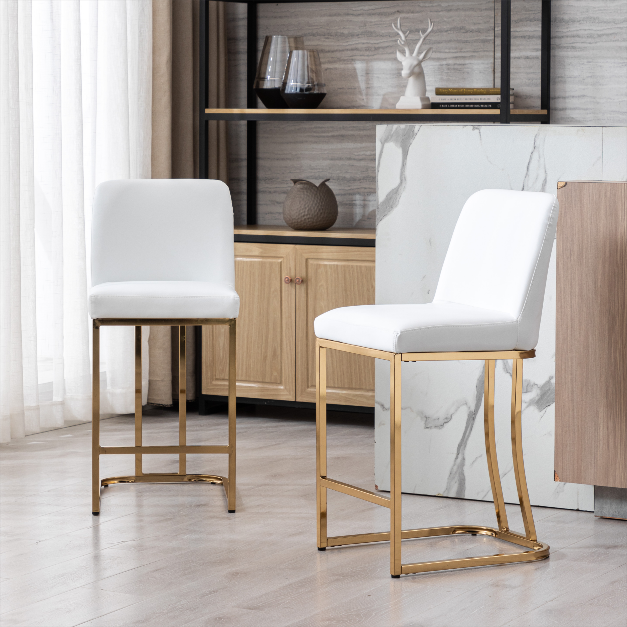 Square Counter & Bar Stools (Set of 2)