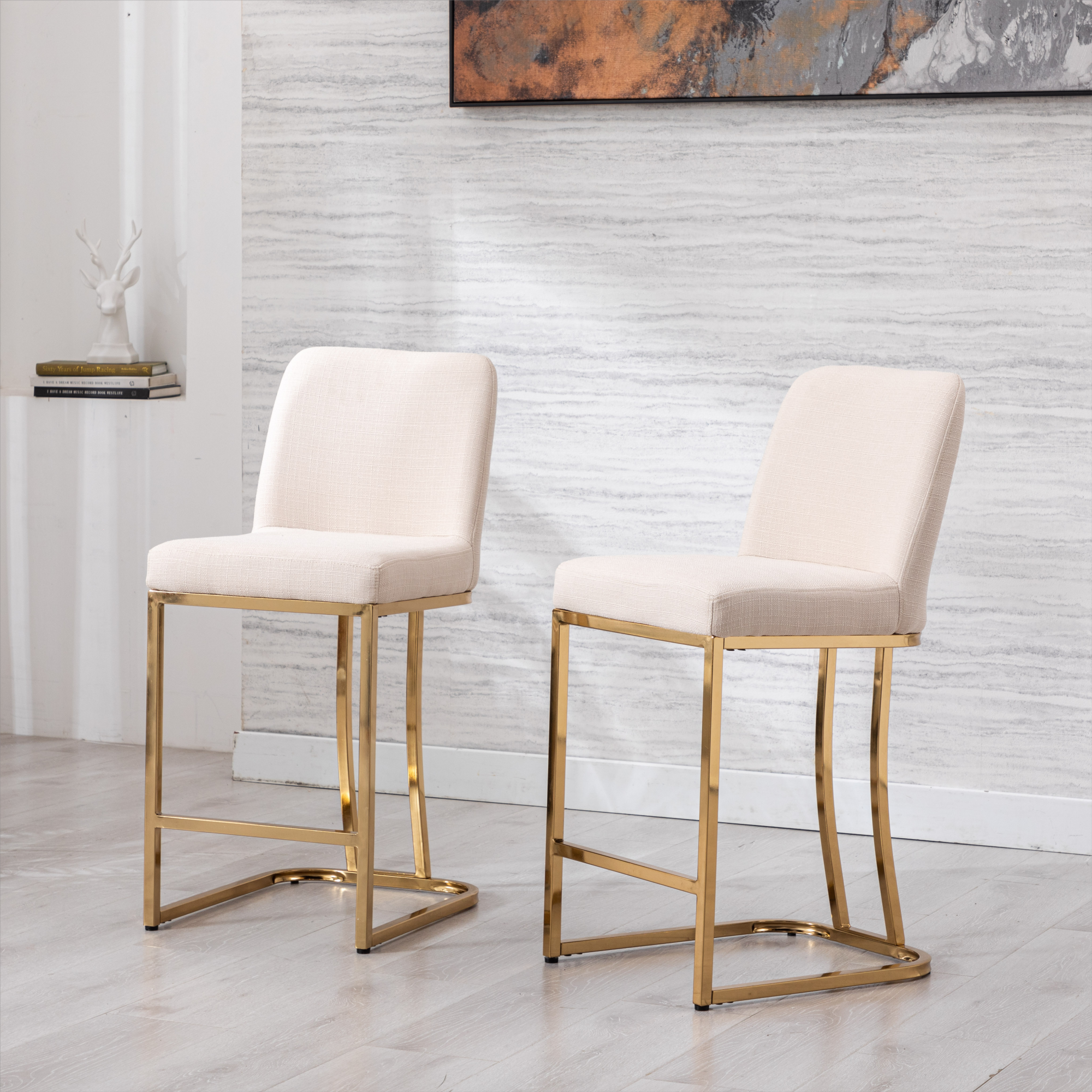 Square Counter & Bar Stools (Set of 2)