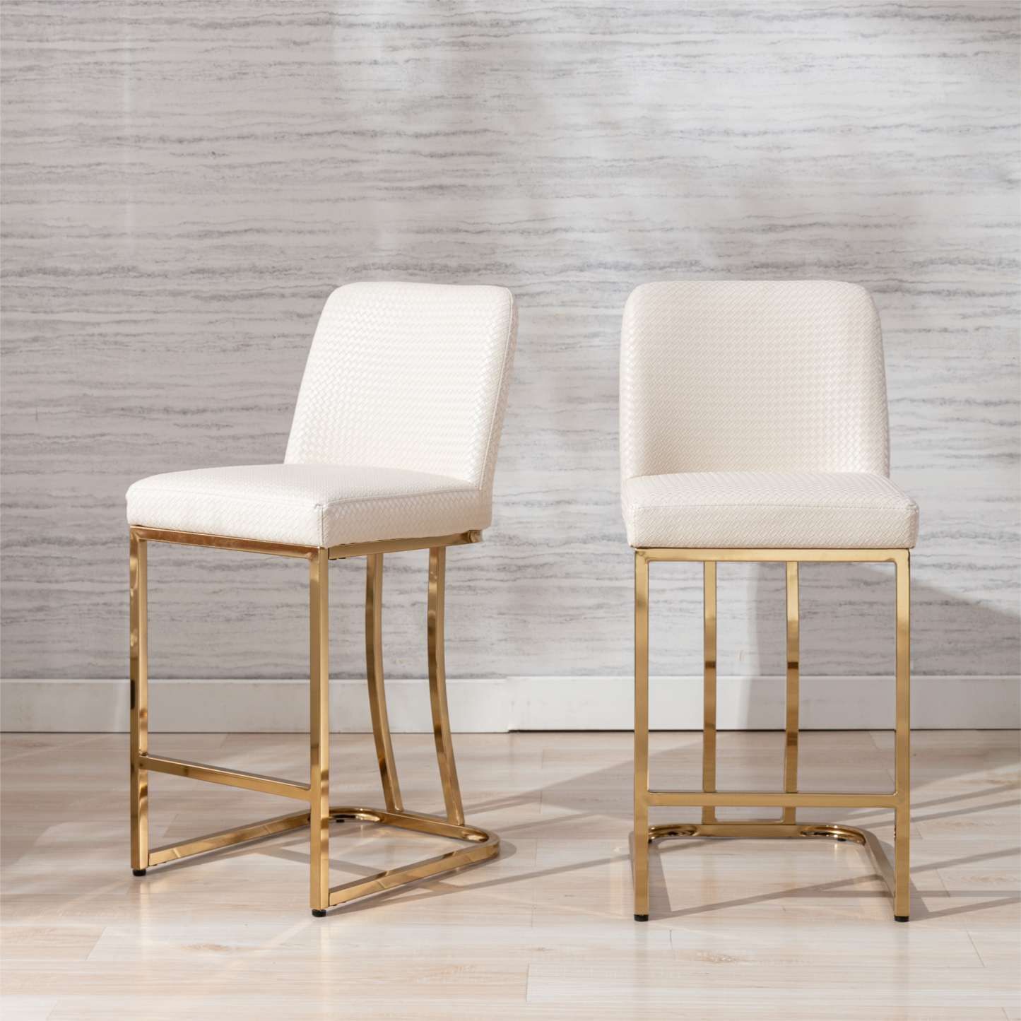 Square Counter & Bar Stools (Set of 2)
