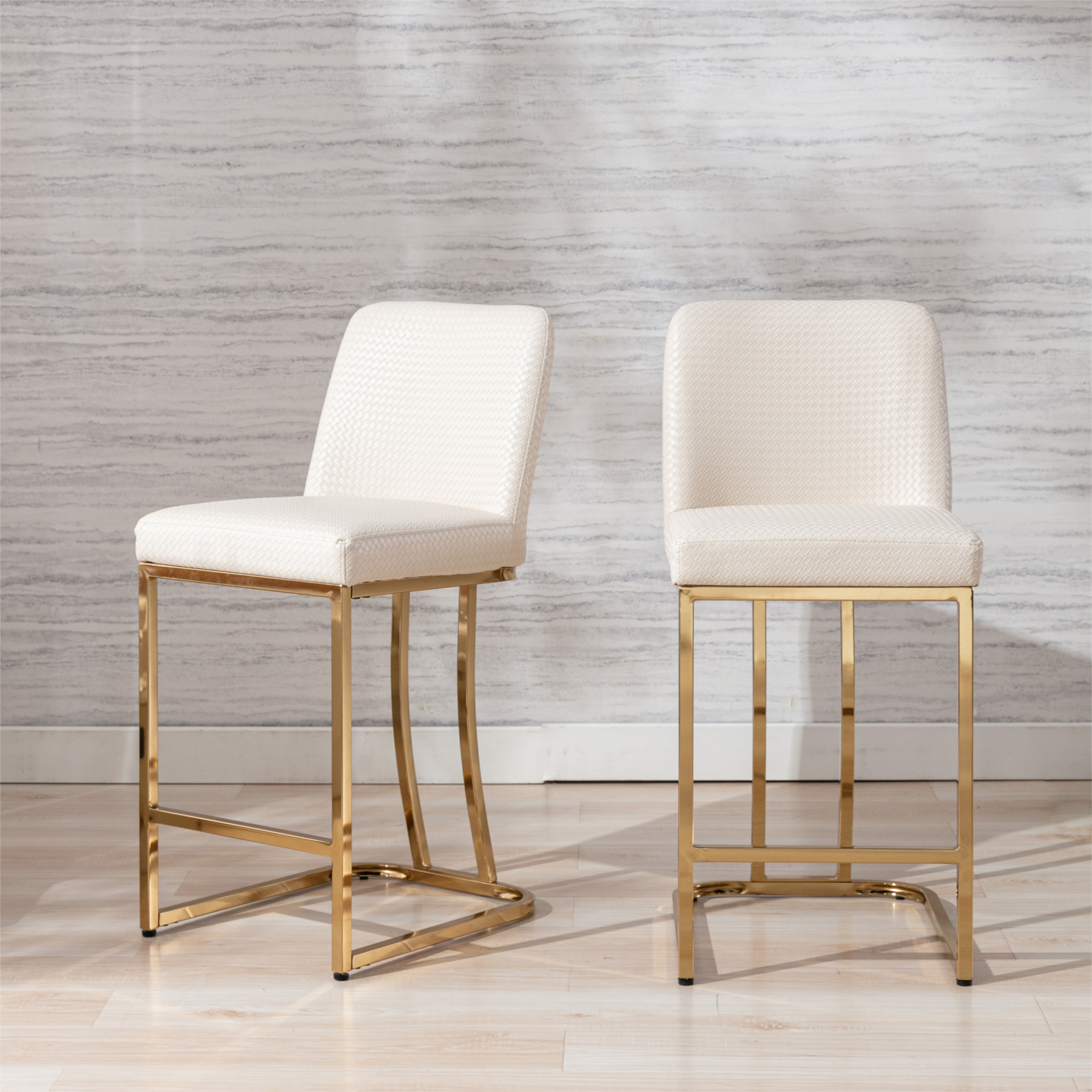Square Counter & Bar Stools (Set of 2)