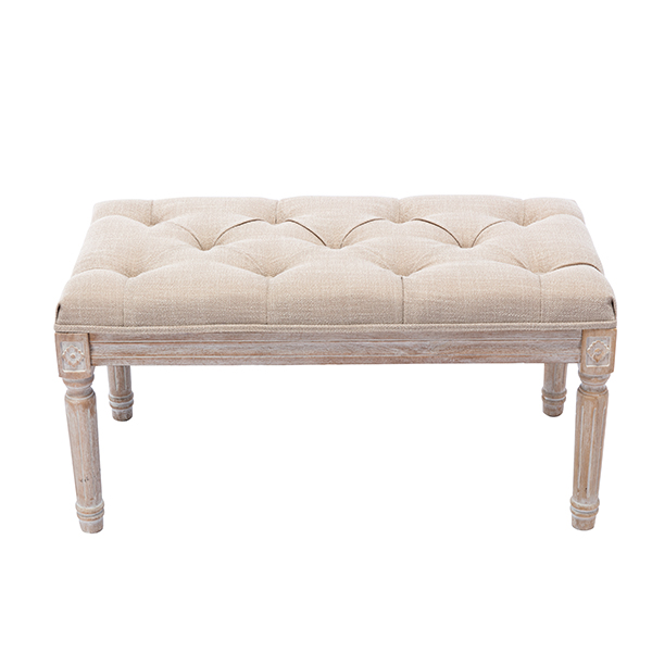 Alice Fabric Entryway Bench-Daya Lane-LV,button tufted,LR,french,Benches,Light Wood,Fabric,BH,Entryway,farmhouse