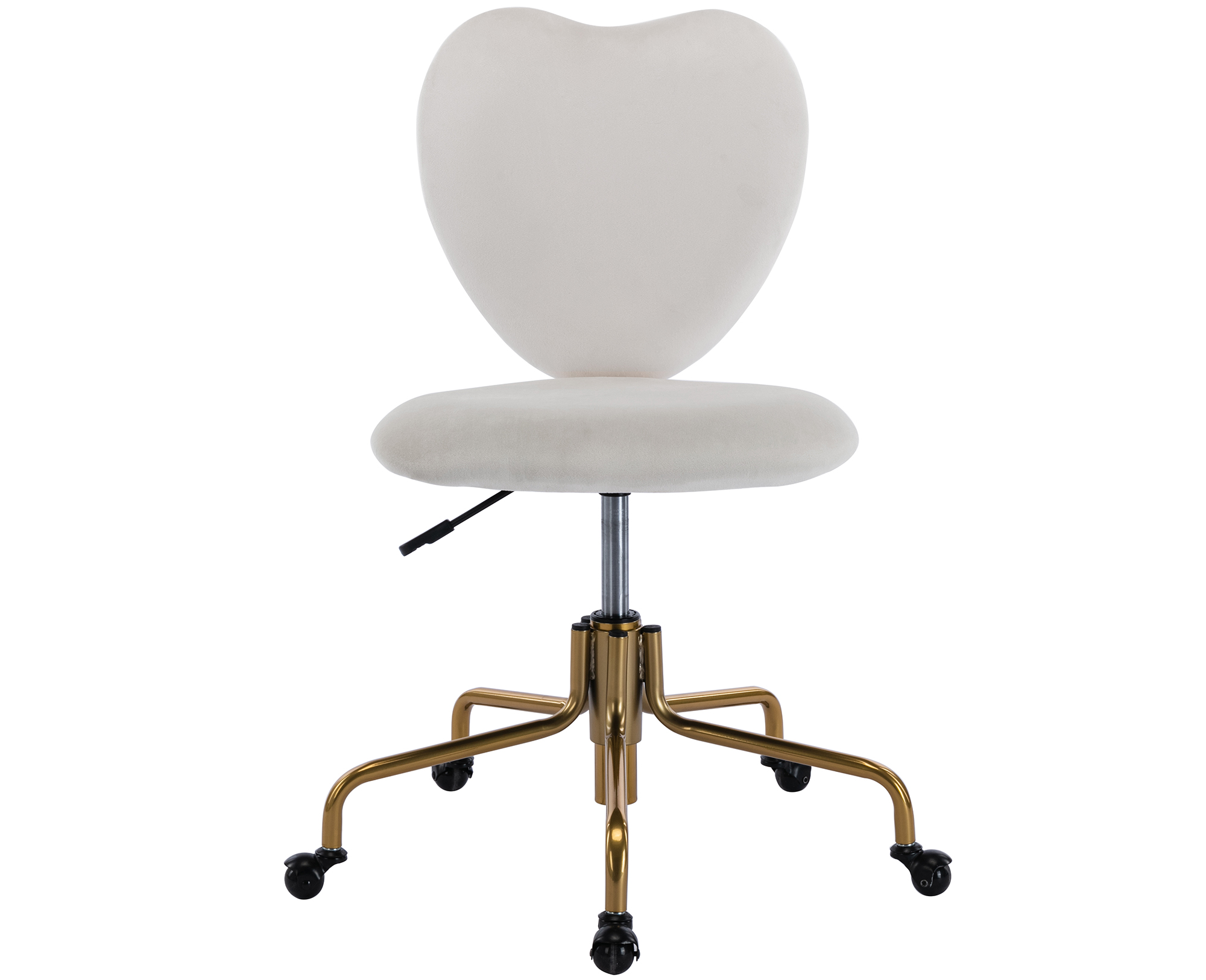Adjustable Swivel Home Office Desk Chair with Cute Heart Shape Design Back Wheels