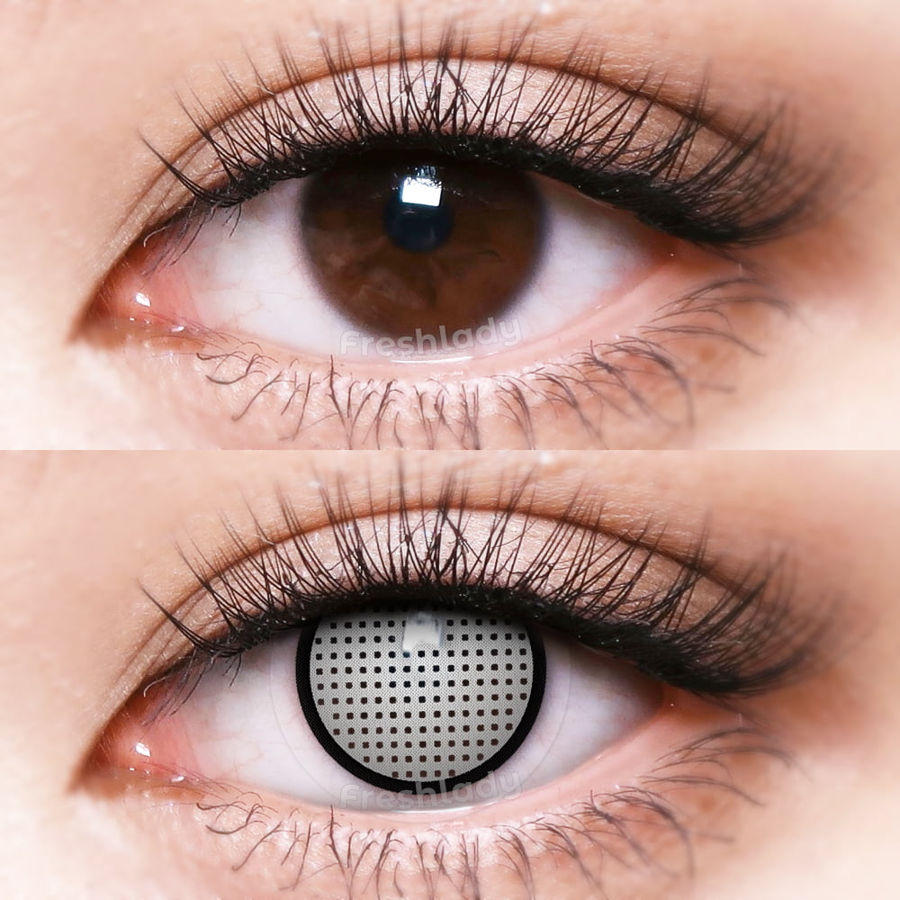 White Mesh Contact Lenses