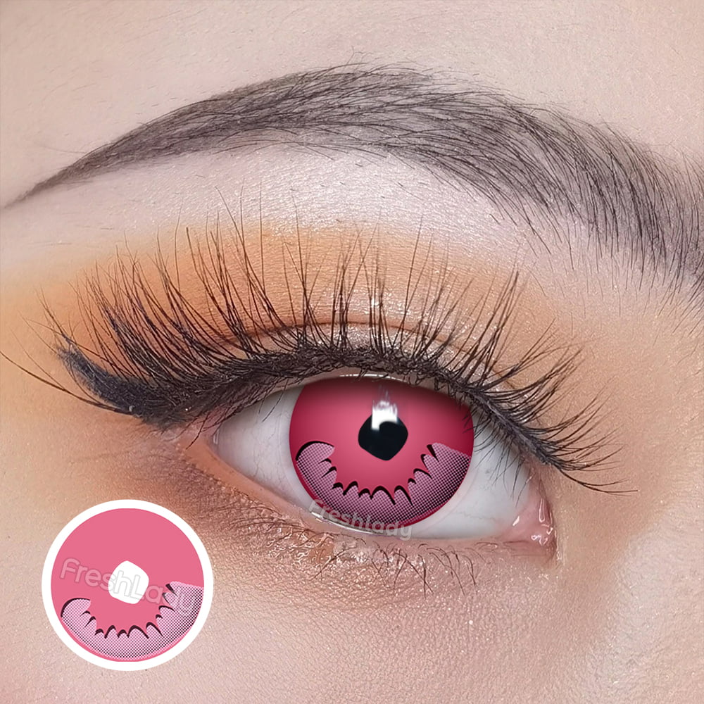 Freshlady Tanjiro Kamado Pink Crazy Contact Lenses