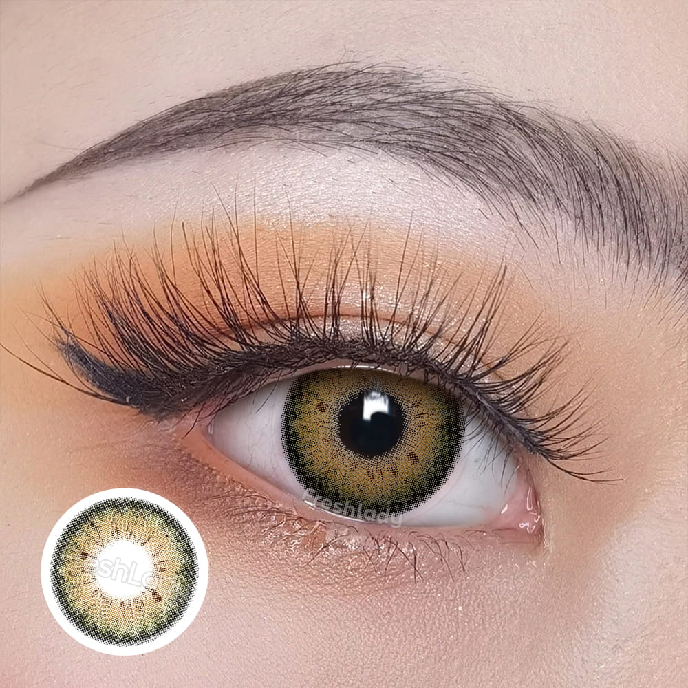 1 Day, 20 Pcs | Freshlady Stunna Girl Kamille Green Colored Contact Lenses