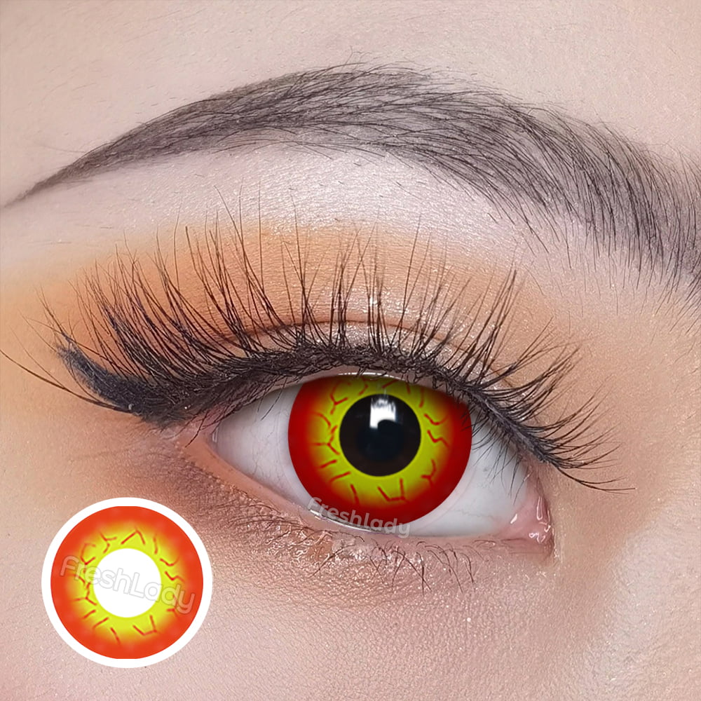 Freshlady Blood Streak Sith Eye Red Crazy Contact Lenses