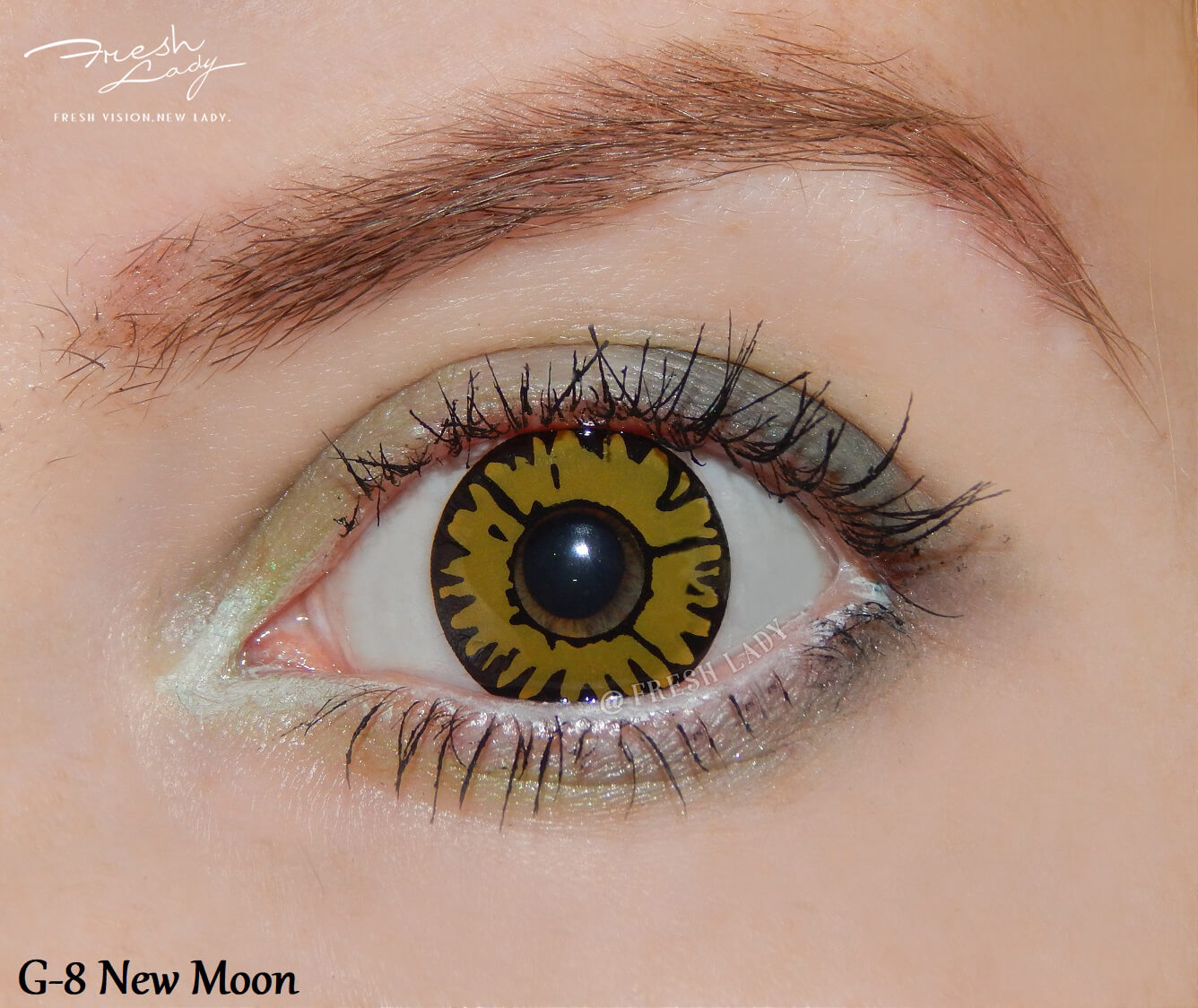 ファンデーション Evileye Witchcraft Ywllow Crazy Contact Lenses - Freshlady