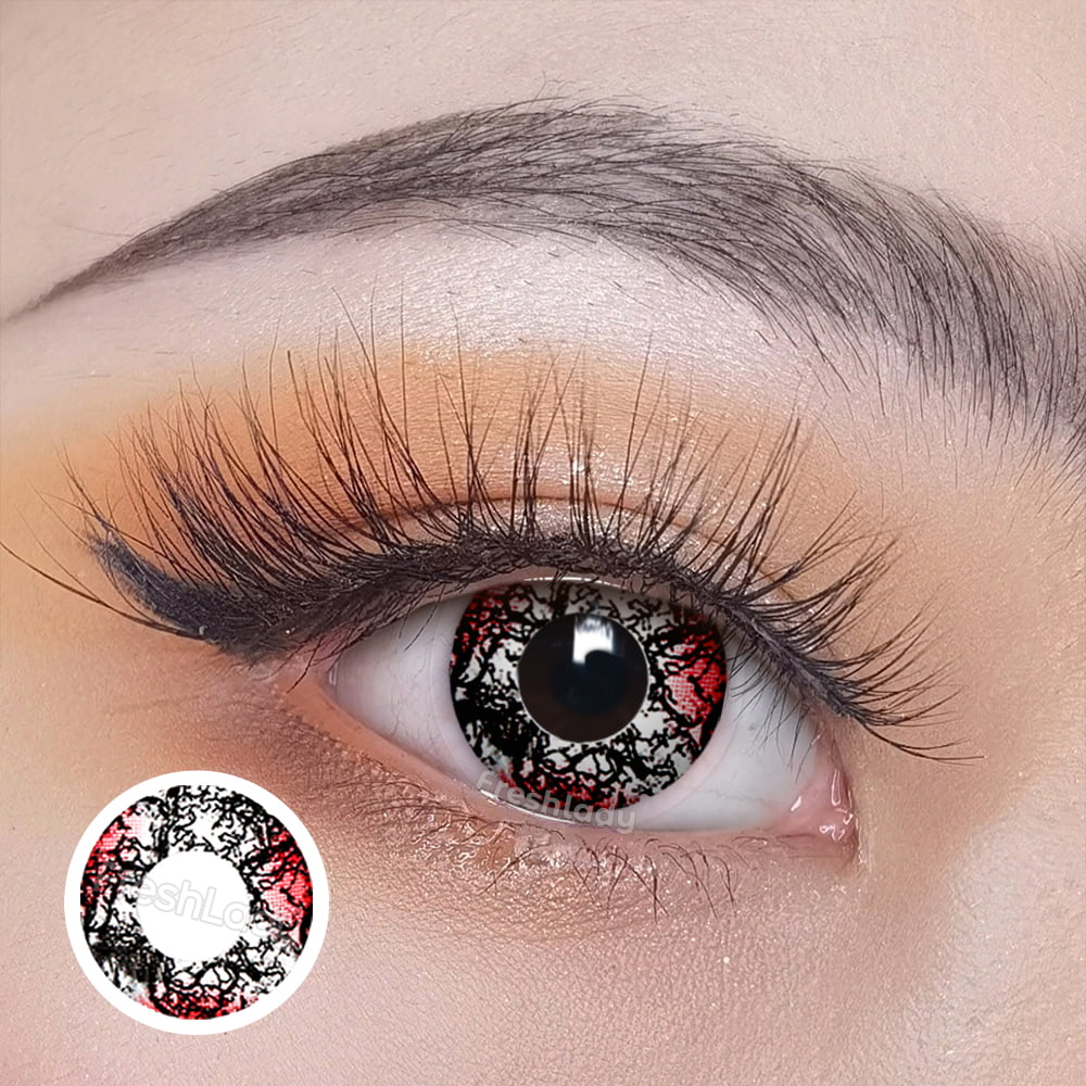 Freshlady Demon Red Crazy Contact Lenses