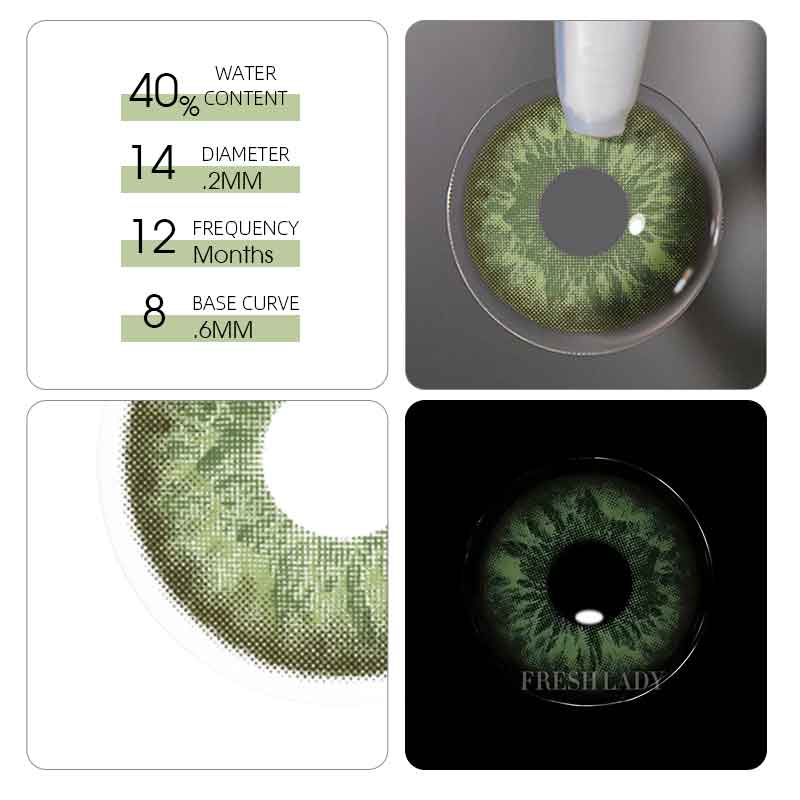 Cocktail Mint Julep Green Colored Contacts Lenses - Freshlady
