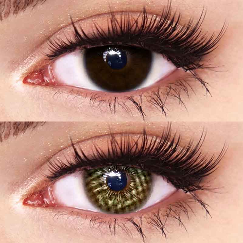Sun-kissed Cassie Green Colored Contact Lenses