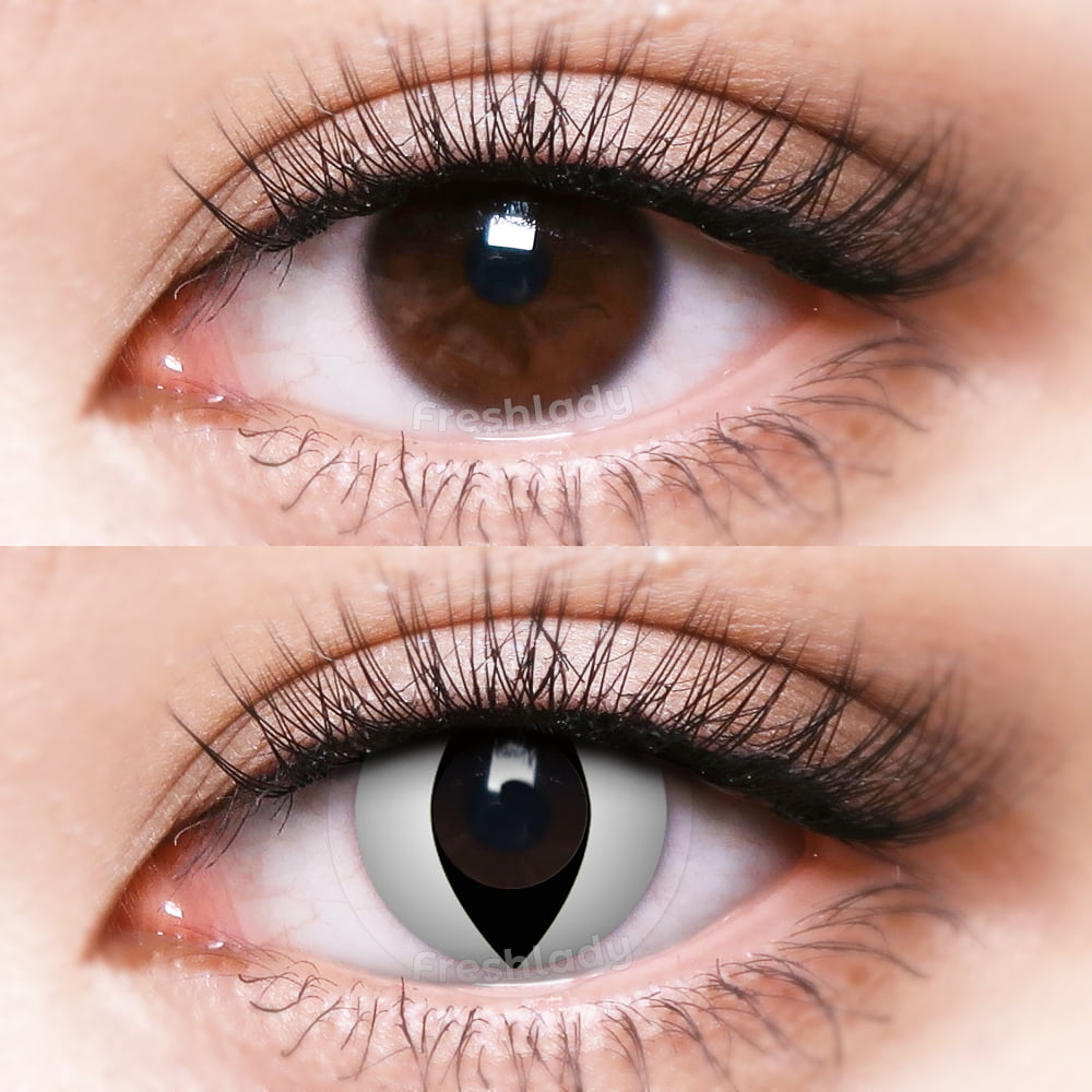 white cat eyes contacts