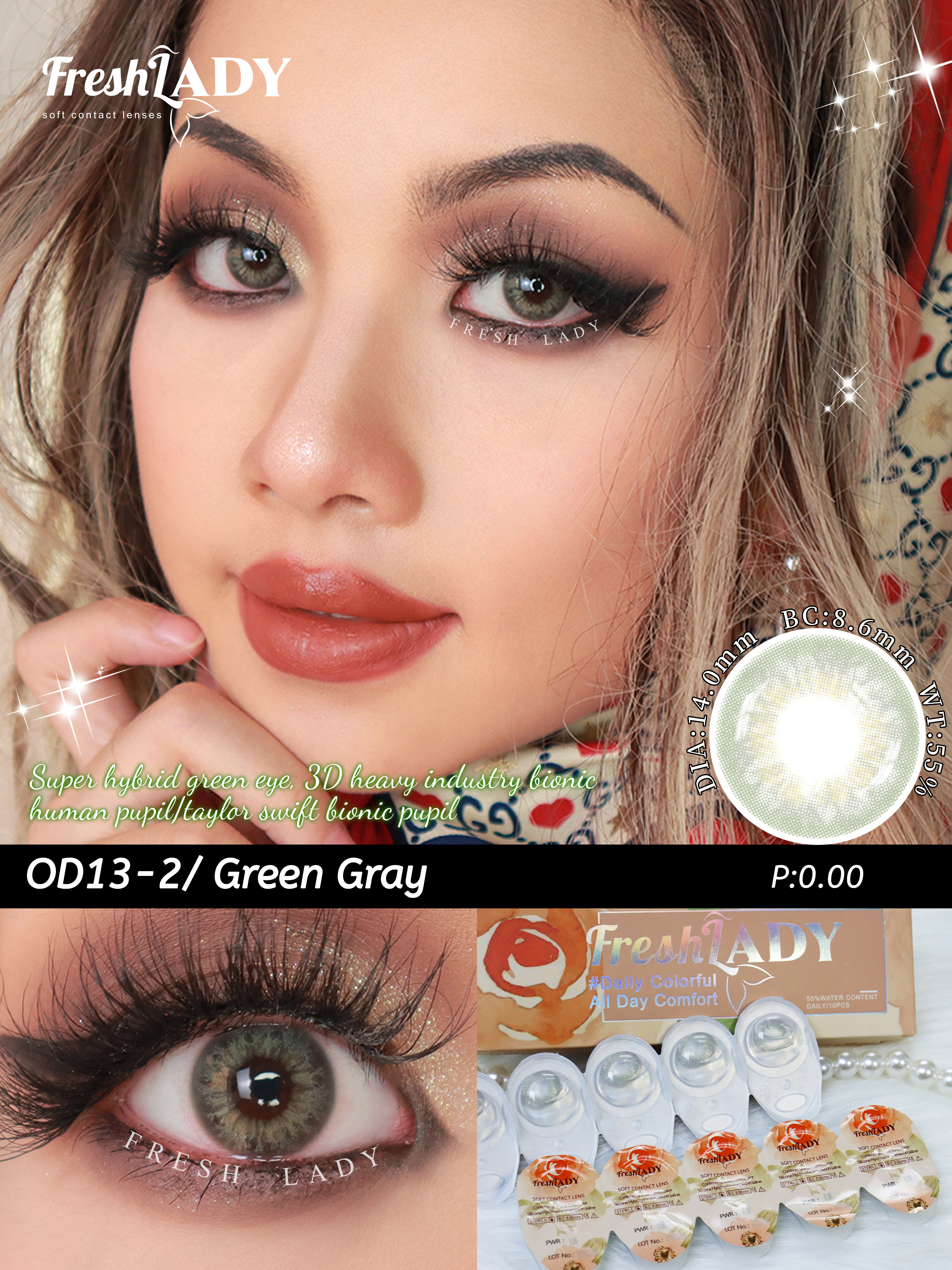 Freshlady DNA Taylor green gray