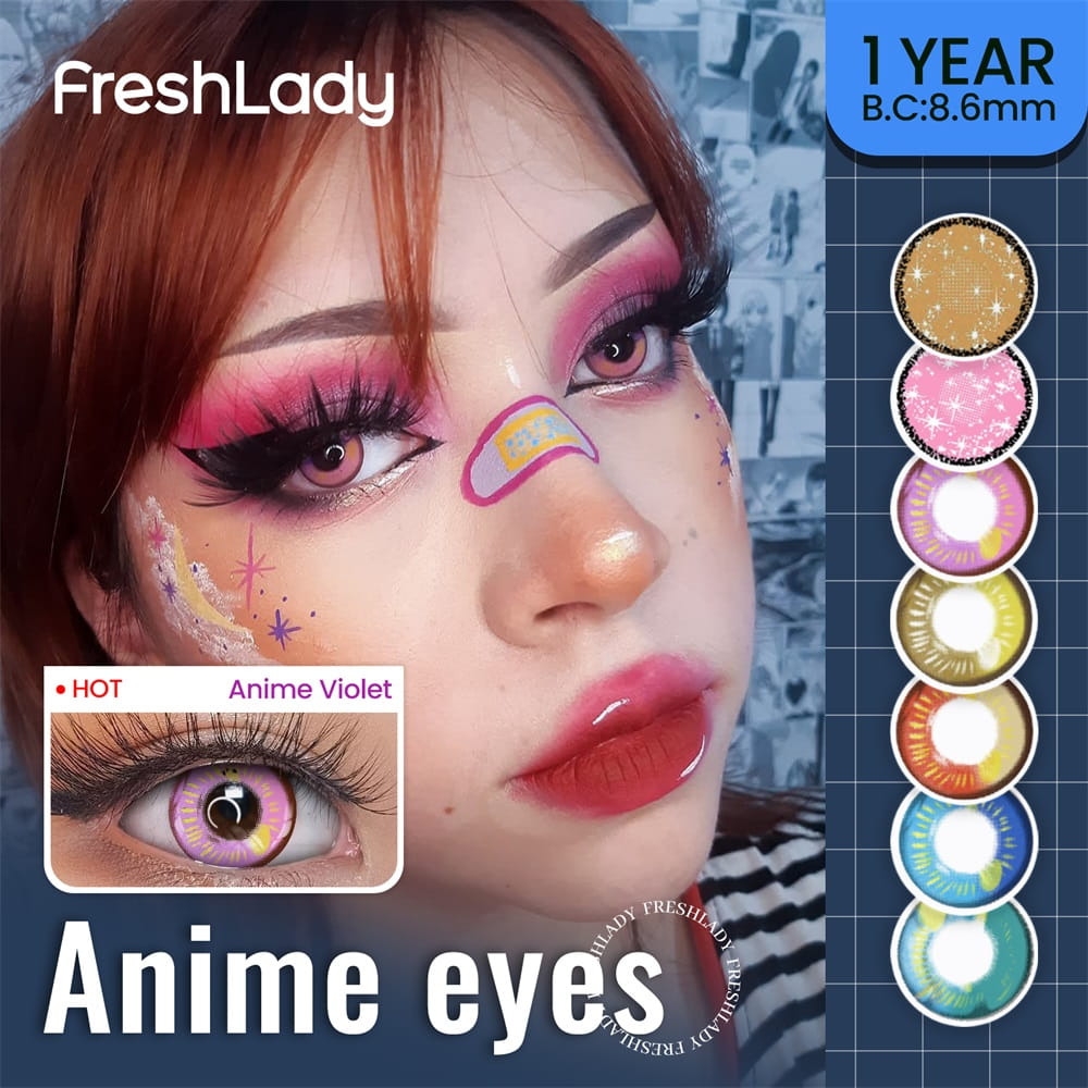 Contact Lenses Review: Sweety Anime Blue - YouTube