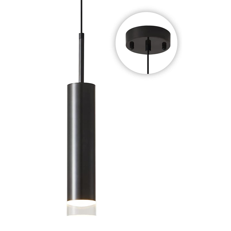 KCO LED Black Mini Pendant Light Cylinder Tube Ceiling Lamp(L7097)