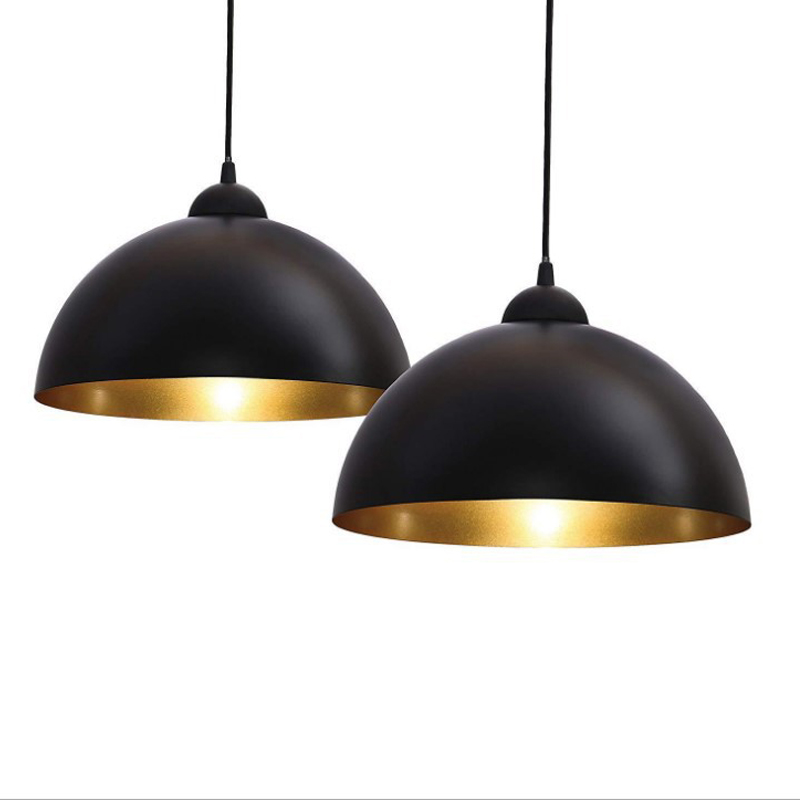 KCO Retro Black Dome Pendant Light Adjustable Ceiling Lamp(L7084)