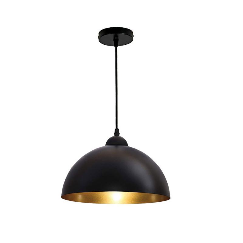 KCO Retro Black Dome Pendant Light Adjustable Ceiling Lamp(L7084)
